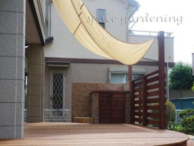 タープ ウッドデッキ 施工例 タープ ウッドデッキ 施工例