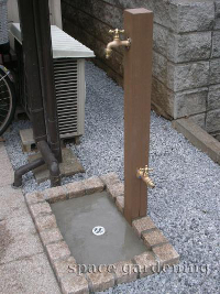 立水栓 ニッコー 立水栓ユニット 水受 ピンコロ<br />
 立水栓 ニッコー 立水栓ユニット 水受 ピンコロ<br />