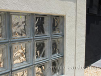 ガラスブロック 施工例 門柱 塗り壁 ガラスブロック 施工例 門柱 塗り壁