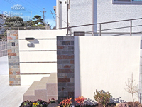 門柱 塗り壁 モザイクタイル 成田市 門柱 塗り壁 モザイクタイル 成田市