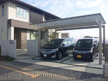 車庫 カーポート 三協立山 Mシェード 2台 車庫 カーポート 三協立山 Mシェード 2台