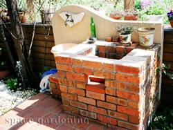 庭 バーベキュー炉 レンガ製 庭 バーベキュー炉 レンガ製