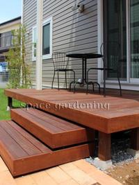 庭 ウッドデッキ ステップ 木製 ウリン材 庭 ウッドデッキ ステップ 木製 ウリン材