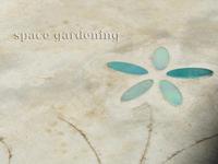 駐車場 デザイン ガラスタイル 花柄 駐車場 デザイン ガラスタイル 花柄