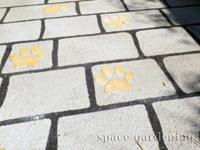 駐車場 コンクリート スタンプ ネコ足型 駐車場 コンクリート スタンプ ネコ足型
