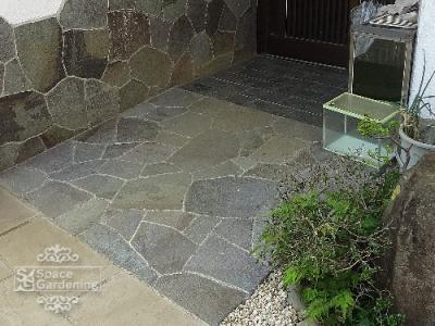 鉄平石 庭 鉄平石 庭