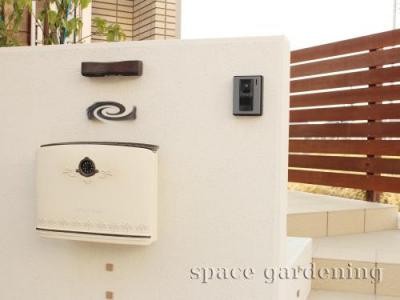 門柱 塗り壁 郵便受け ディーズガーデン アンジュ 門柱 塗り壁 郵便受け ディーズガーデン アンジュ