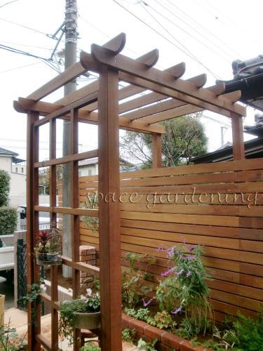 木製アーチ ウリン材 木製アーチ ウリン材