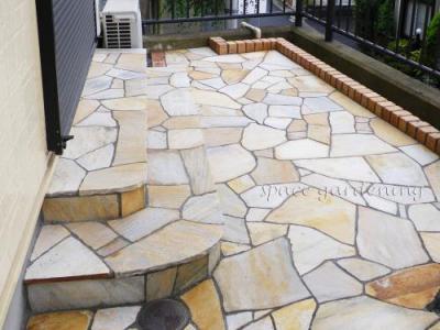 アプローチ 石貼り パラストーン 乱形 アプローチ 石貼り パラストーン 乱形