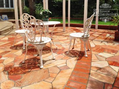 庭 テラス 石貼り パラストーン 乱形 庭 テラス 石貼り パラストーン 乱形