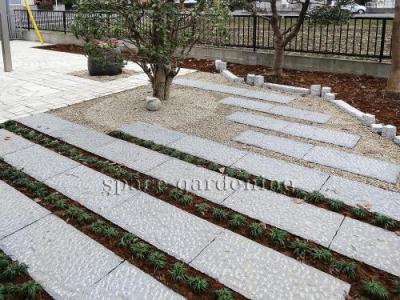 御影石 外構 庭 和モダン 御影石 外構 庭 和モダン