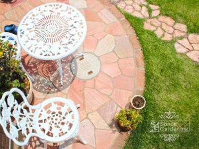 テラス 石貼り 自然石 乱形 テラス 石貼り 自然石 乱形