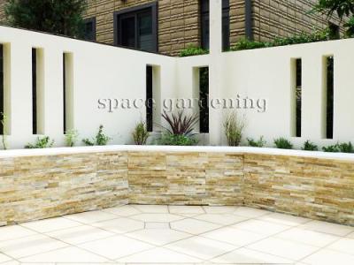 目隠し フェンス 塗り壁<br />
目隠し フェンス 塗り壁