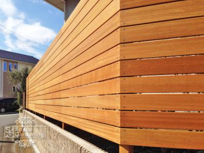 目隠し ウッドフェンス セランガンバツ材 横ボーダー 目隠し ウッドフェンス セランガンバツ材 横ボーダー