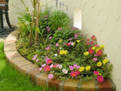 レンガ 花壇 レンガ 花壇