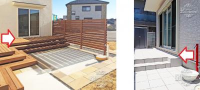 タイルテラス 段差 タイルテラス 段差