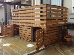 ウッドデッキ ウリン材 収納 横ボーダー ウッドデッキ ウリン材 収納 横ボーダー