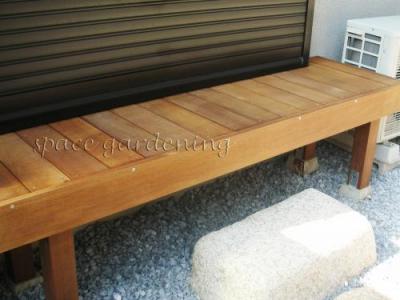 濡れ縁　木製　ウリン材　テラス　コンクリート平板　鎌ケ谷市