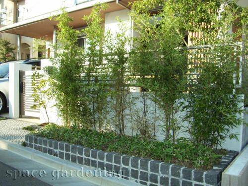 千葉県船橋市 新築庭工事 和モダン 目隠し 植栽 花壇 シンボルツリー