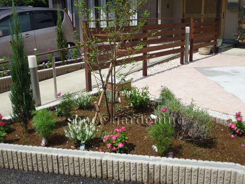 千葉県八千代市 新築庭工事 シンプル 花壇